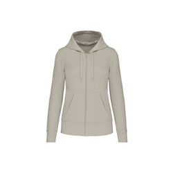Sweat-shirt full zip &agrave; capuche K4031 CLAY