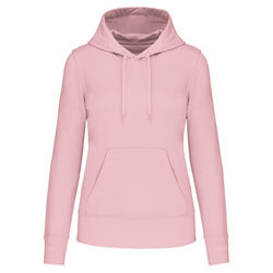Sweat-shirt &agrave; capuche K4028 PALE PINK
