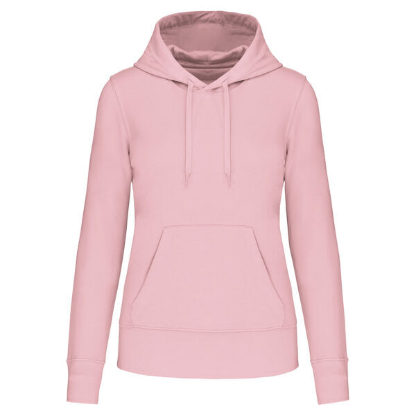 Sweat-shirt &agrave; capuche K4028 PALE PINK