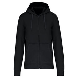 Sweat-shirt full zip &agrave; capuche K4030 BLACK