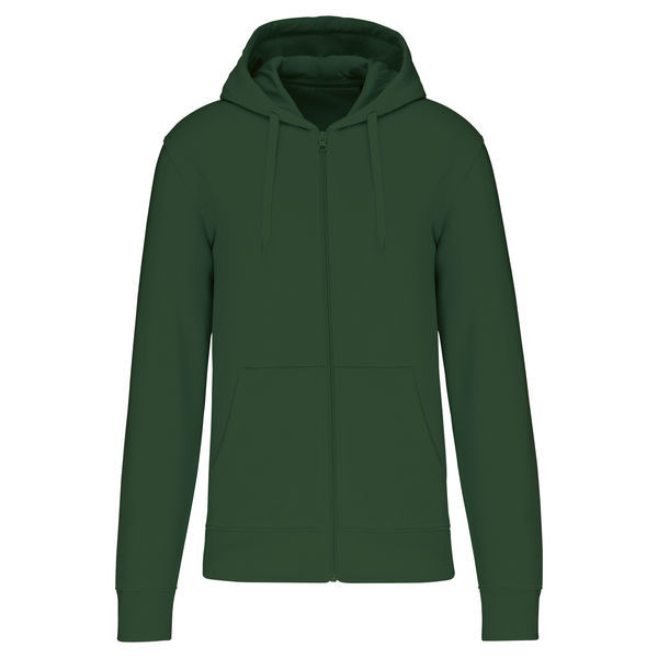 Sweat-shirt full zip &agrave; capuche K4030 SAGE
