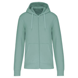 Sweat-shirt full zip &agrave; capuche K4030 SAGE