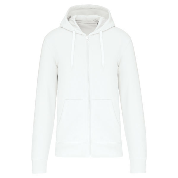 Sweat-shirt full zip &agrave; capuche K4030 WHITE