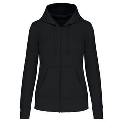Sweat-shirt full zip &agrave; capuche K4031 BLACK