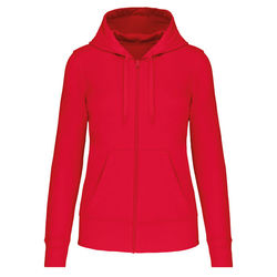 Sweat-shirt full zip &agrave; capuche K4031 RED