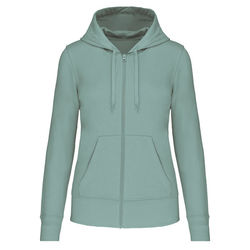 Sweat-shirt full zip &agrave; capuche K4031 SAGE
