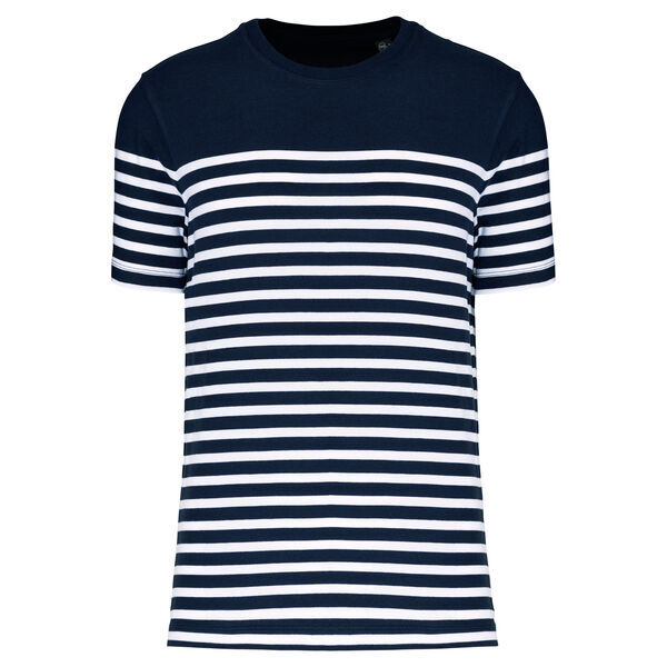 T-shirt Marini&egrave;re bio K3033 WHITE/NAVY STRIPES