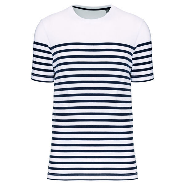 T-shirt Marini&egrave;re bio K3033 WHITE/NAVY STRIPES