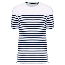 T-shirt Marinière bio K3033 WHITE/NAVY STRIPES