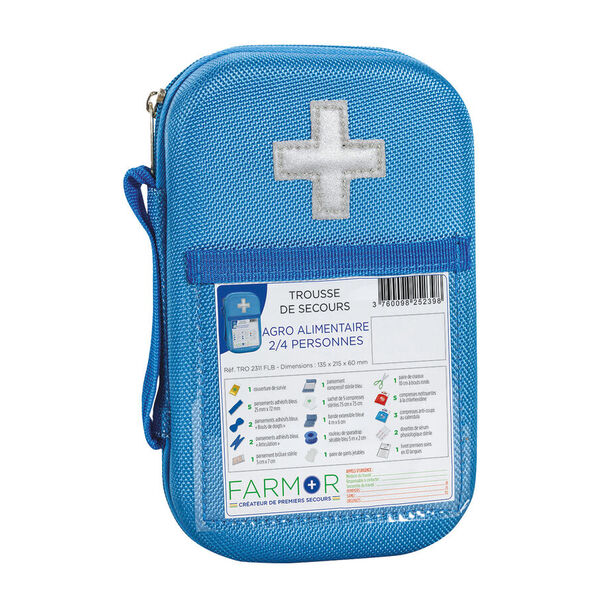 Trousse secours fluo AGRO ALIMENTAIRE 2/4 PERSONNES